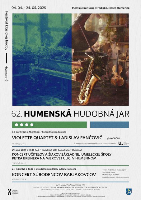 62. Humenská hudobná jar - Koncert učiteľov a žiakov ZUŠ Petra Breinera na Mierovej ulici v Humennom